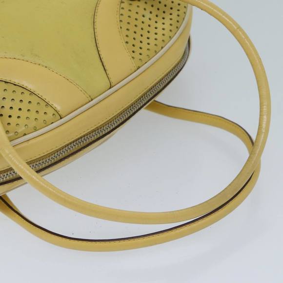 PRADA Hand Bag Leather Yellow Auth bs13198 - Picture 7 of 16